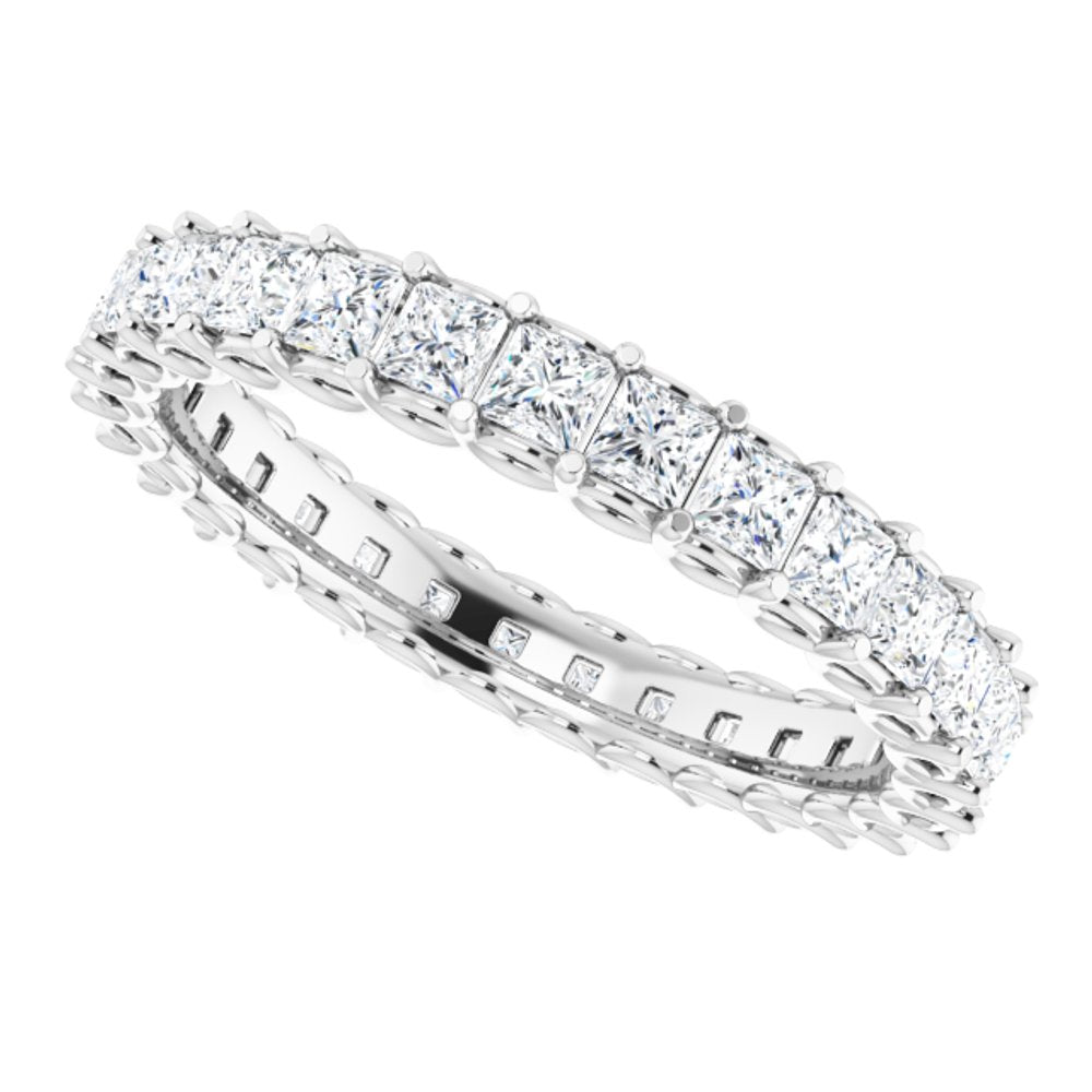 14K White 1 CTW Natural Diamond Eternity Band Size 6