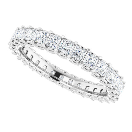 14K White 1 CTW Natural Diamond Eternity Band Size 6