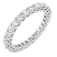 14K White 1 1/2 CTW Natural Diamond Eternity Band Size 7