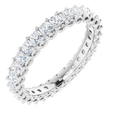 14K White 1 CTW Natural Diamond Eternity Band Size 6