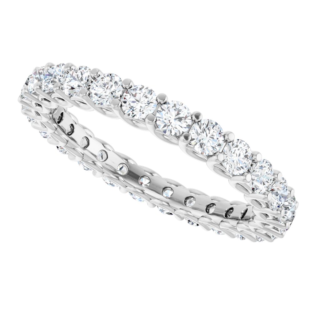 14K White 1 1/2 CTW Natural Diamond Eternity Band Size 7