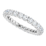 14K White 1 1/2 CTW Natural Diamond Eternity Band Size 7