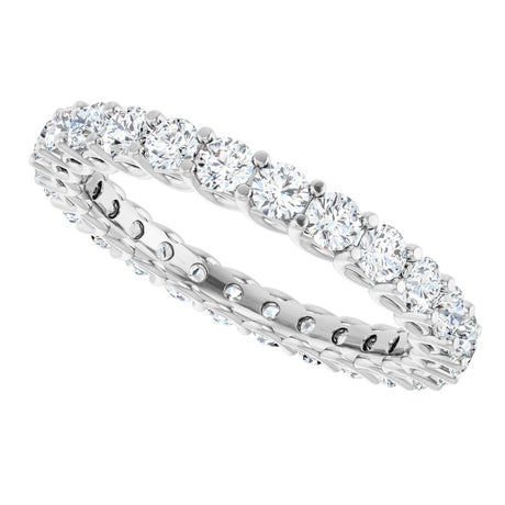 14K White 1 1/2 CTW Natural Diamond Eternity Band Size 7