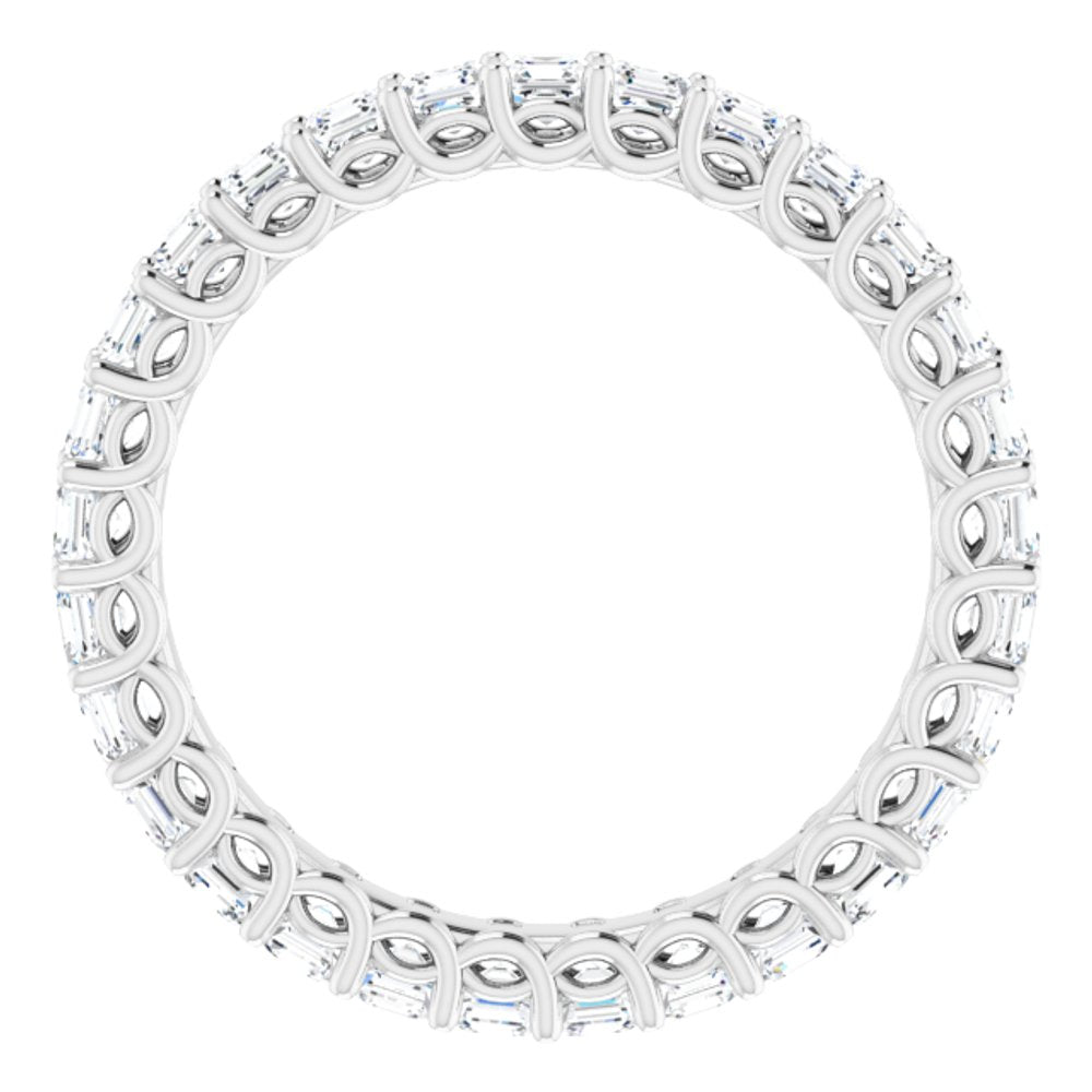 14K White 1 1/2 CTW Natural Diamond Eternity Band