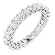 14K White 2 1/2 CTW Natural Diamond Eternity Band Size 7