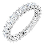 14K White 2 1/2 CTW Natural Diamond Eternity Band Size 7