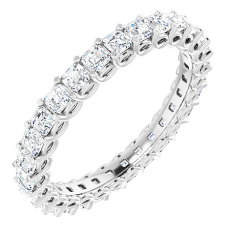 14K White 1 1/2 CTW Natural Diamond Eternity Band Size 6