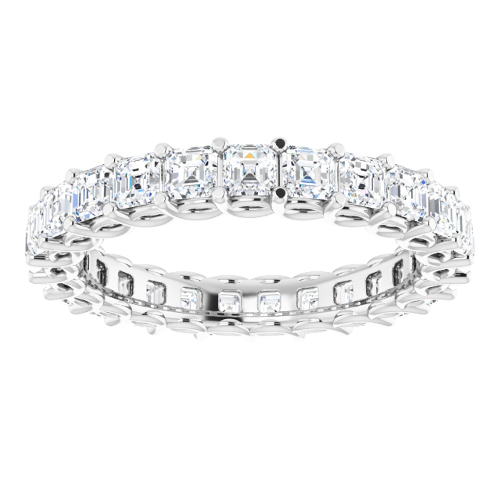 14K White 2 1/2 CTW Natural Diamond Eternity Band Size 7