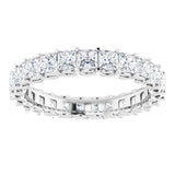 14K White 2 1/3 CTW Natural Diamond Eternity Band Size 7