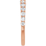 14K Rose 3/4 CTW Lab-Grown Diamond Anniversary Band