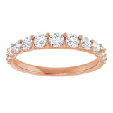 14K Rose 3/4 CTW Lab-Grown Diamond Anniversary Band