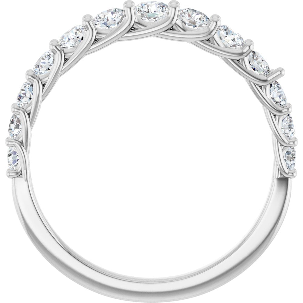 14K White Gold 3/4 CTW Natural Diamond Anniversary Band