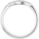 Platinum 1/6 CTW Natural Diamond Contour Band
