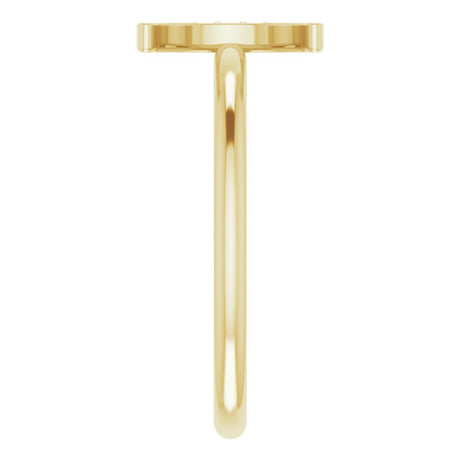 14K Yellow .04 CTW Natural Diamond Stackable Crescent Ring