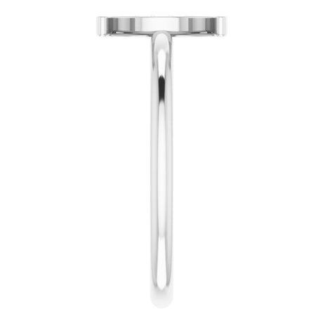 14K White .04 CTW Natural Diamond Stackable Crescent Ring