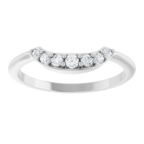 Platinum 1/6 CTW Natural Diamond Contour Band
