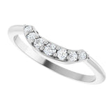 Platinum 1/6 CTW Natural Diamond Contour Band
