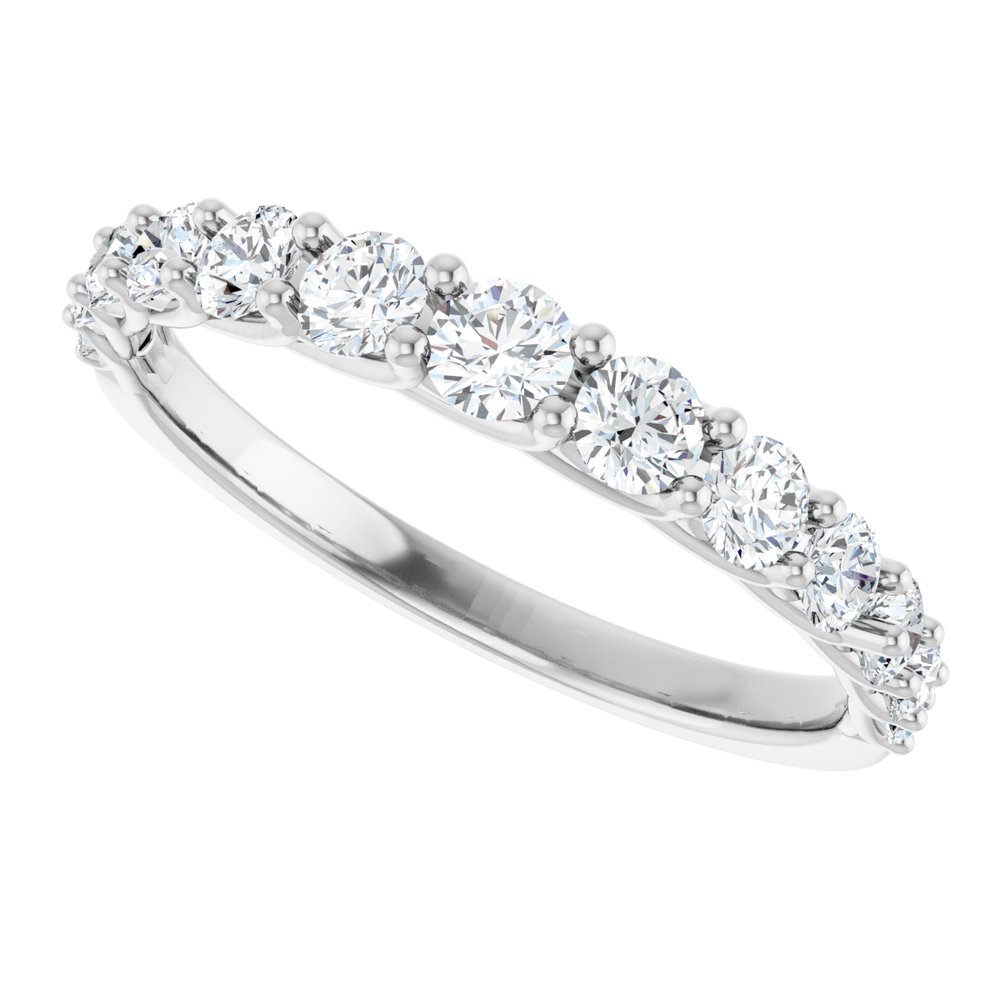 14K White Gold 3/4 CTW Natural Diamond Anniversary Band