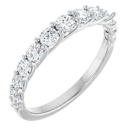 14K White Gold 3/4 CTW Natural Diamond Anniversary Band