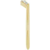 14K Yellow Gold 1/8 CTW Natural Diamond Contour Band