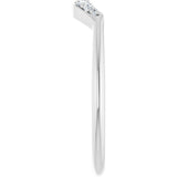 14K White Gold 1/8 CTW Natural Diamond Contour Band