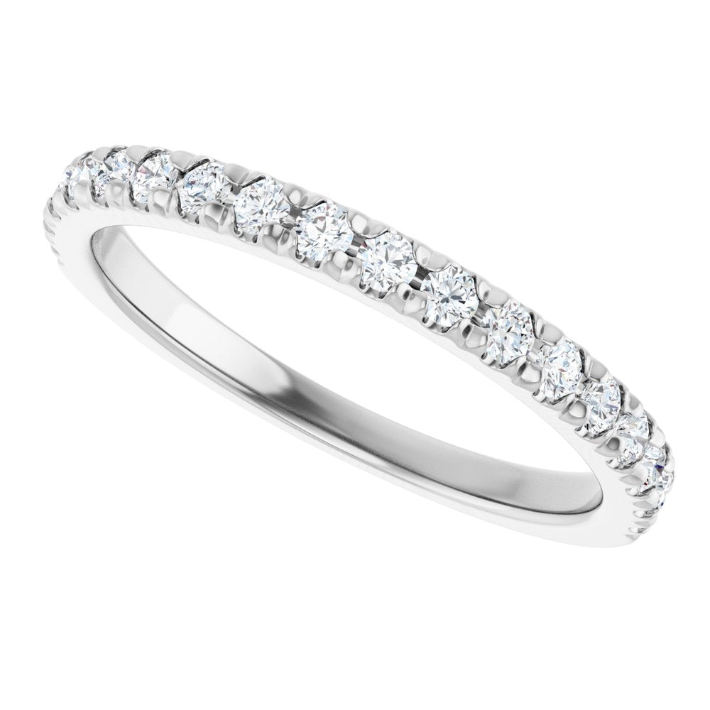 14K White Gold 1/3 CTW Lab-Grown Diamond French-Set Anniversary Band