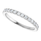 14K White Gold 1/3 CTW Natural Diamond French-Set Anniversary Band
