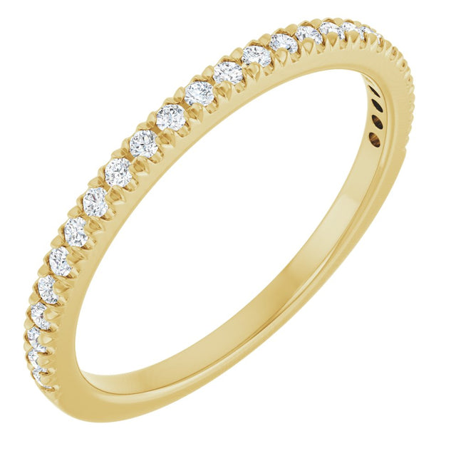 14K Yellow Gold 1/5 CTW Natural Diamond French-Set Anniversary Band