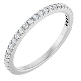 14K White Gold 1/5 CTW Natural Diamond French-Set Anniversary Band