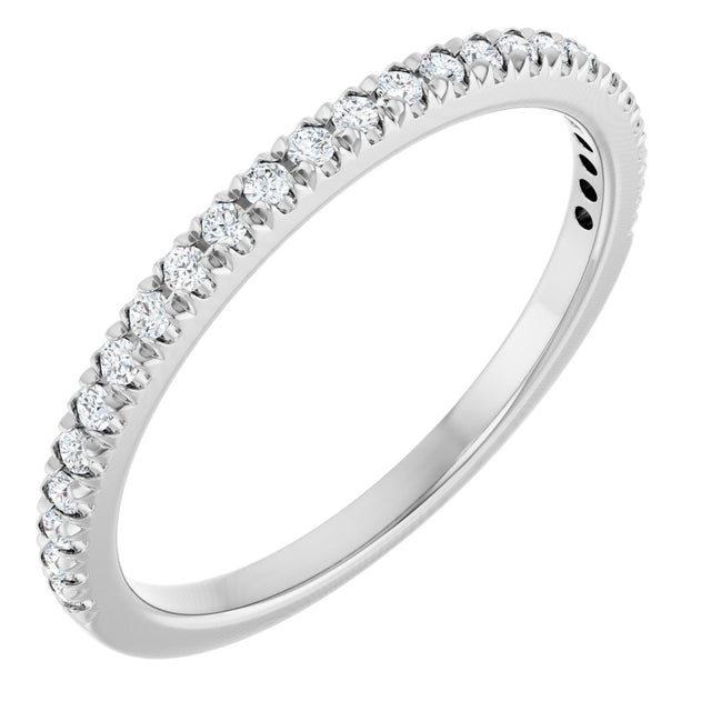 14K White Gold 1/5 CTW Natural Diamond French-Set Anniversary Band