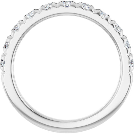 14K White Gold 7/8 CTW Lab-Grown Diamond French-Set Anniversary Band