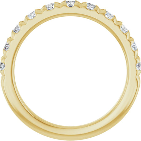 14K Yellow Gold 7/8 CTW Lab-Grown Diamond French-Set Anniversary Band