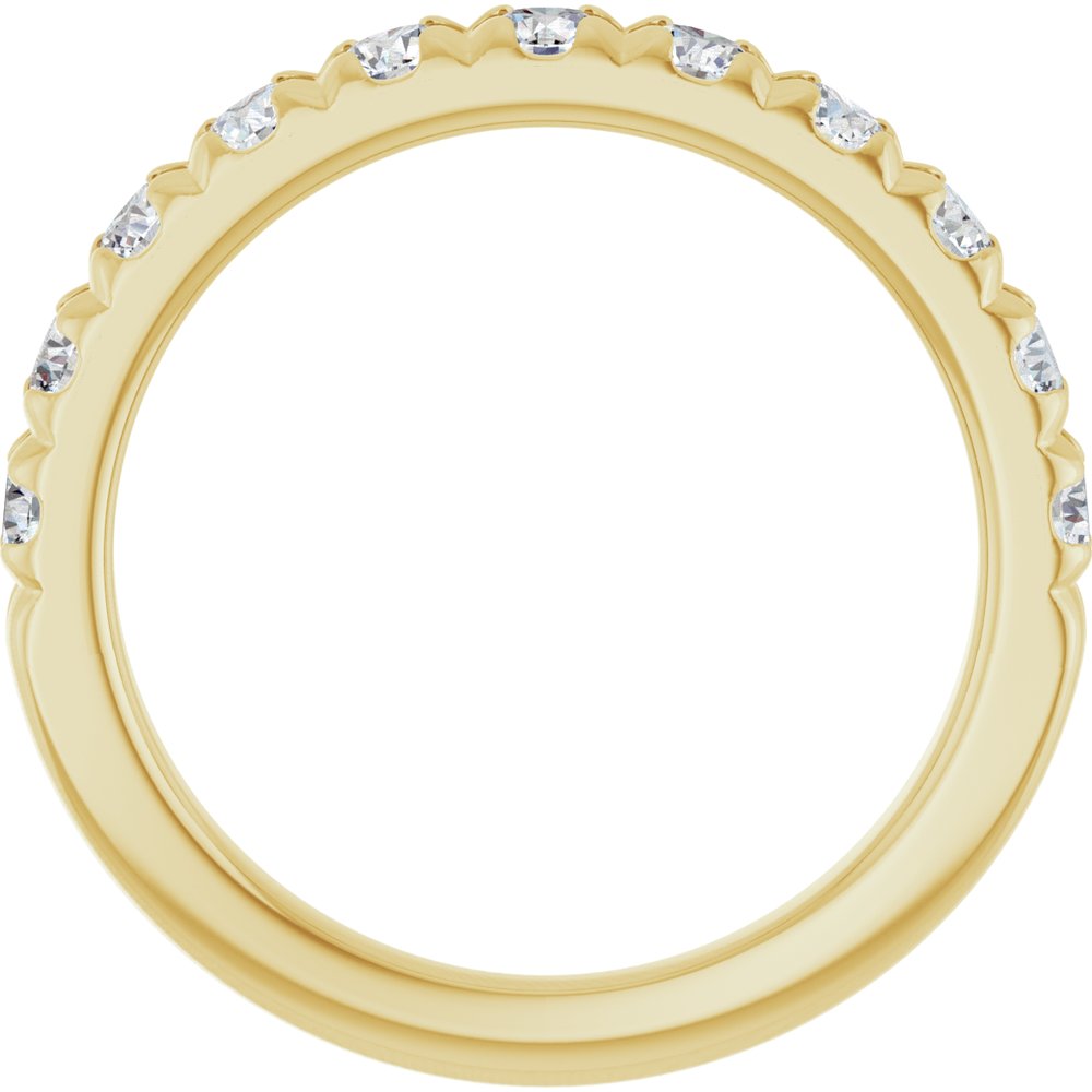 14K Yellow Gold 7/8 CTW Lab-Grown Diamond French-Set Anniversary Band