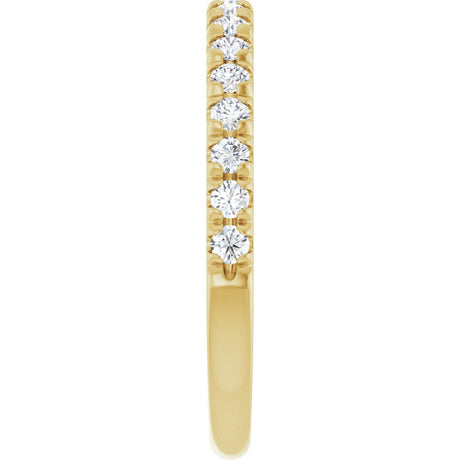 14K Yellow Gold 1/3 CTW Lab-Grown Diamond French-Set Anniversary Band