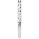 14K White Gold 1/3 CTW Lab-Grown Diamond French-Set Anniversary Band