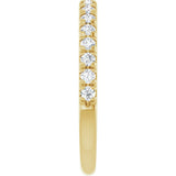 14K Yellow Gold 1/3 CTW Natural Diamond French-Set Anniversary Band