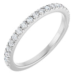 14K White Gold 1/4 CTW Natural Diamond French-Set Anniversary Band