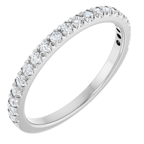 14K White 1/4 CTW Lab-Grown Diamond French-Set Anniversary Band