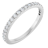14K White Gold 1/4 CTW Natural Diamond French-Set Anniversary Band