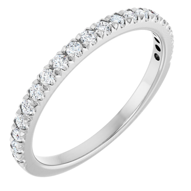 14K White Gold 1/4 CTW Natural Diamond French-Set Anniversary Band