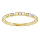 14K Yellow Gold 1/5 CTW Natural Diamond French-Set Anniversary Band