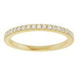 14K Yellow Gold 1/5 CTW Lab-Grown Diamond French-Set Anniversary Band