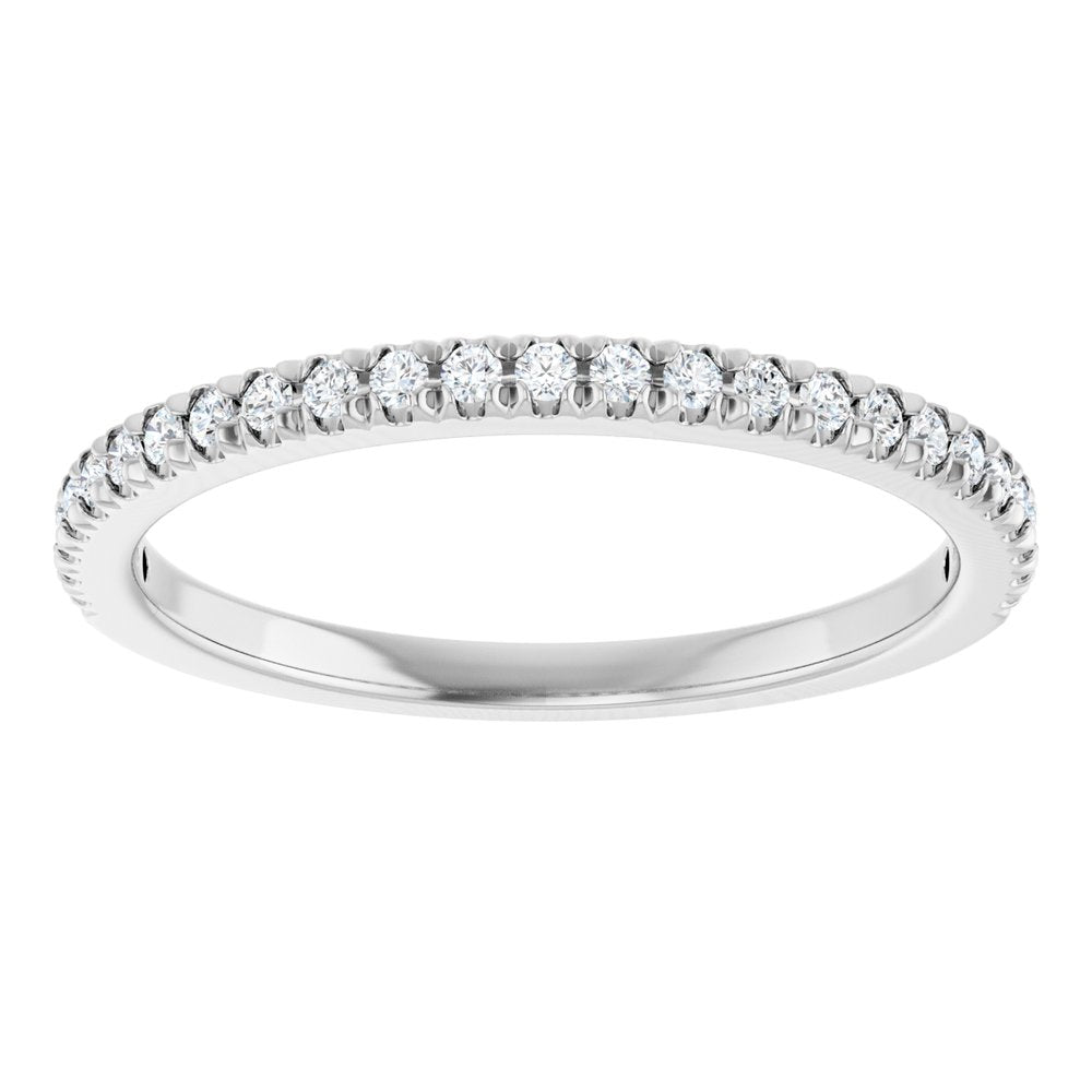 14K White Gold 1/5 CTW Natural Diamond French-Set Anniversary Band