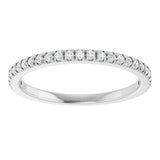 14K White Gold 1/5 CTW Natural Diamond French-Set Anniversary Band