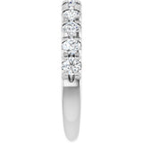 14K White Gold 7/8 CTW Lab-Grown Diamond French-Set Anniversary Band