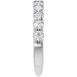 14K White Gold 7/8 CTW Lab-Grown Diamond French-Set Anniversary Band