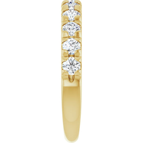 14K Yellow Gold 7/8 CTW Lab-Grown Diamond French-Set Anniversary Band