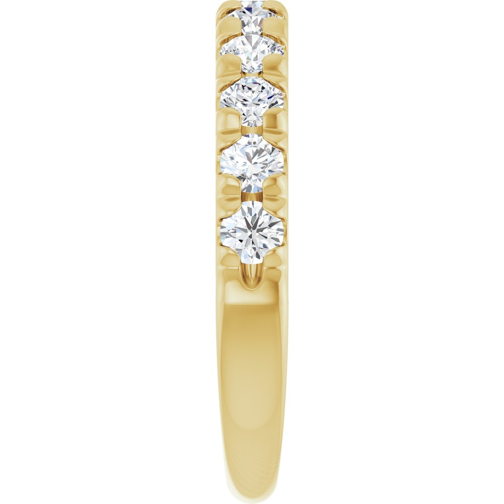 14K Yellow Gold 7/8 CTW Lab-Grown Diamond French-Set Anniversary Band
