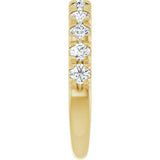 14K Yellow Gold 7/8 CTW Lab-Grown Diamond French-Set Anniversary Band