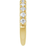 14K Yellow Gold 7/8 CTW Lab-Grown Diamond French-Set Anniversary Band